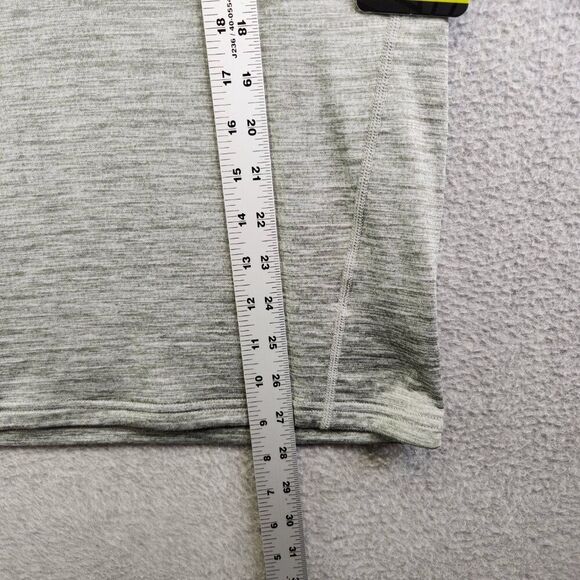 Eddie Bauer Shirt Mens S Gray 1/4 Zip Base Layer Grid Fleece Warmest Heavyweight - Picture 11 of 13